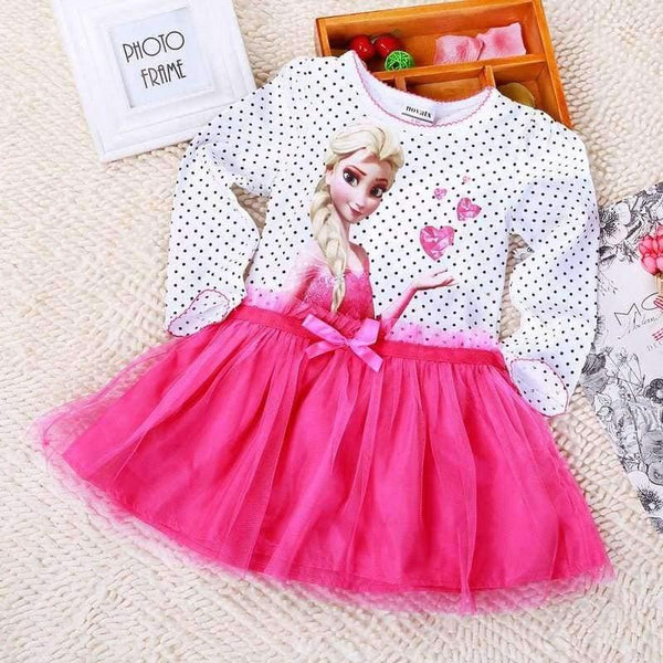 Planet Gates 3-8 Years Summer Baby Girl Dress Princess Vestidos Fever Anna Elsa  Dress Children Clothing For Kids Birthday Party Costume