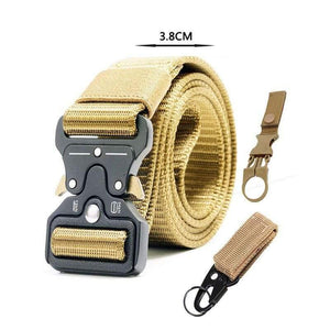Army Tactical Belt Men's Military Nylon Belt Metal Button Army Style Jeans Belts Wide Outdoor Hunting Waist Strap Homme Ceinture