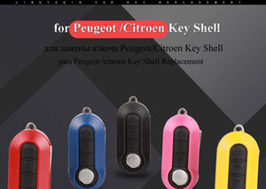 Planet Gates 3 Button Remote Flip Folding Key Fob Shell for Citroen Jumper Nemo Fit Peugeot Boxer Bipper 2008-2015 Replacement Case