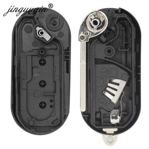 Planet Gates 3 Button Remote Flip Folding Key Fob Shell for Citroen Jumper Nemo Fit Peugeot Boxer Bipper 2008-2015 Replacement Case