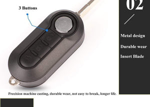 Planet Gates 3 Button Remote Flip Folding Key Fob Shell for Citroen Jumper Nemo Fit Peugeot Boxer Bipper 2008-2015 Replacement Case