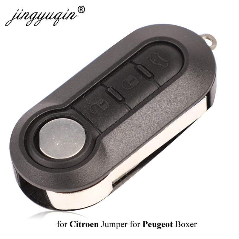 Planet Gates 3 Button Remote Flip Folding Key Fob Shell for Citroen Jumper Nemo Fit Peugeot Boxer Bipper 2008-2015 Replacement Case