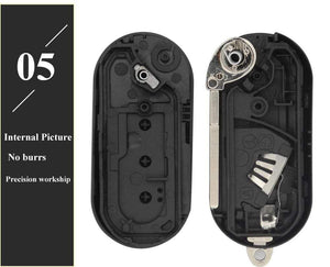 Planet Gates 3 Button Remote Flip Folding Key Fob Shell for Citroen Jumper Nemo Fit Peugeot Boxer Bipper 2008-2015 Replacement Case