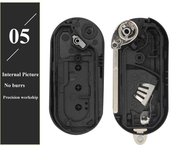 Planet Gates 3 Button Remote Flip Folding Key Fob Shell for Citroen Jumper Nemo Fit Peugeot Boxer Bipper 2008-2015 Replacement Case