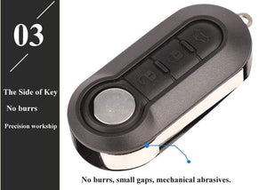 Planet Gates 3 Button Remote Flip Folding Key Fob Shell for Citroen Jumper Nemo Fit Peugeot Boxer Bipper 2008-2015 Replacement Case