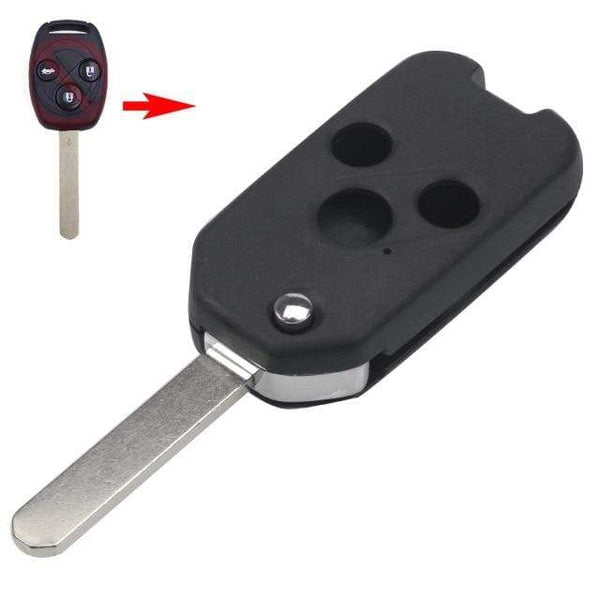 Planet Gates 3 Buttons Remote 2 Button Folding Flip Remote Key Shell Cover For Honda Odyssey Rigeline Accord CRV Civic Uncut