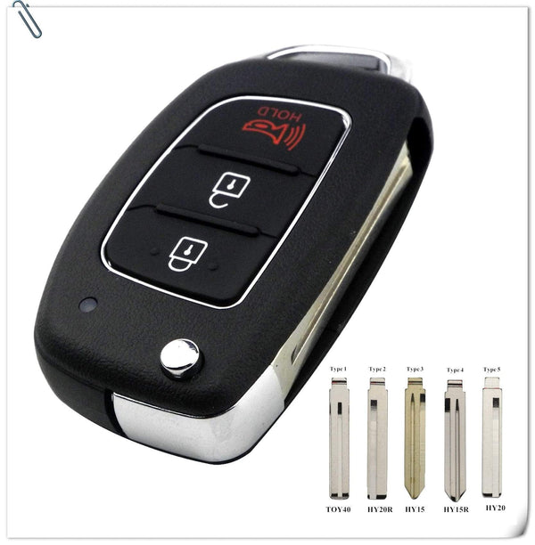 Planet Gates 3 Buttons Remote Car Key Case For Hyundai HB20 IX35 I45 SANTA FE Accent I40 I20 HY15/HY20/TOY40 Uncut Blade Fob shell