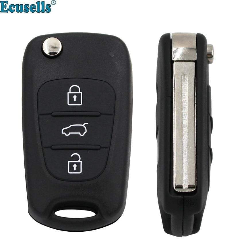 Planet Gates 3 Buttons Replacement blank Flip Remote Key Shell case fob for Hyundai I30/IX35 I20 IX20