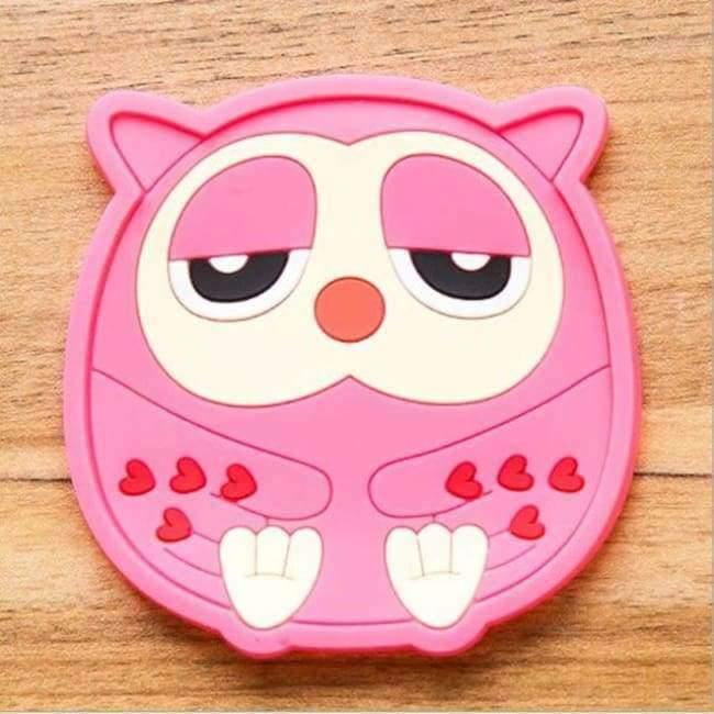 Planet Gates Cartoon 1 Piece Silicone Dining Table Placemat Coaster Kitchen Accessories Mat Cup Bar Mug Cartoon Animal Drink Pads