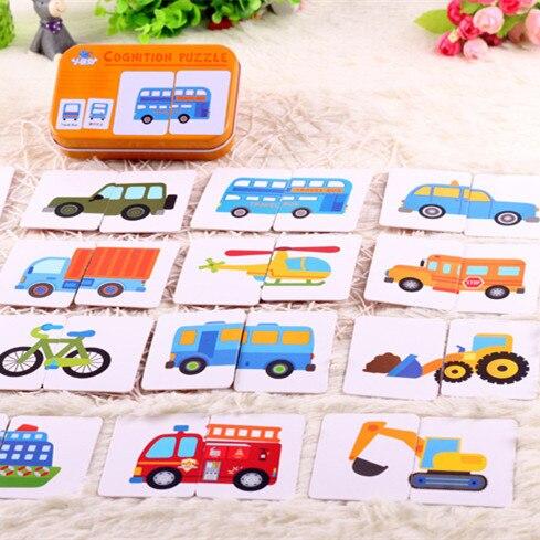 Planet Gates 3 / China Fruit Animal Cognition Card Puzzle Game For Baby Toddler Montessori Matching Game 3D Jigsaw Kids Early Learning Educational Gift