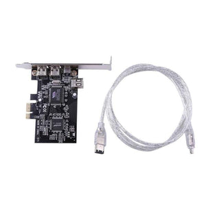 Planet Gates 3 External Ports Card 1394A 2.5GB Expansion Card PCI-E to IEEE 1394 1x 4Pin 2x 6Pin DV Adapter