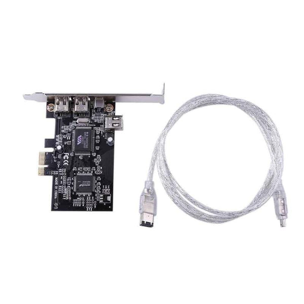 Planet Gates 3 External Ports Card 1394A 2.5GB Expansion Card PCI-E to IEEE 1394 1x 4Pin 2x 6Pin DV Adapter