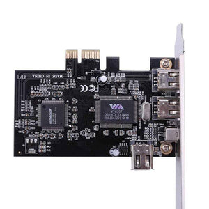 Planet Gates 3 External Ports Card 1394A 2.5GB Expansion Card PCI-E to IEEE 1394 1x 4Pin 2x 6Pin DV Adapter