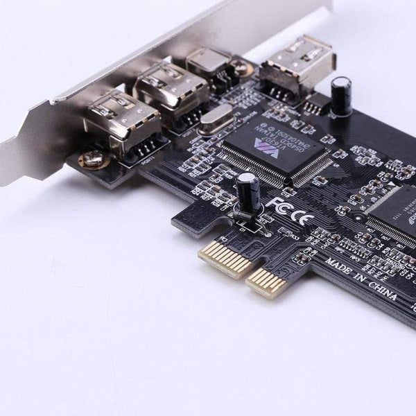 Planet Gates 3 External Ports Card 1394A 2.5GB Expansion Card PCI-E to IEEE 1394 1x 4Pin 2x 6Pin DV Adapter