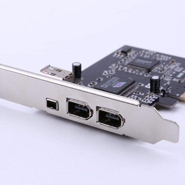 Planet Gates 3 External Ports Card 1394A 2.5GB Expansion Card PCI-E to IEEE 1394 1x 4Pin 2x 6Pin DV Adapter