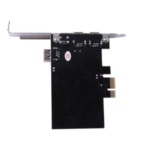 Planet Gates 3 External Ports Card 1394A 2.5GB Expansion Card PCI-E to IEEE 1394 1x 4Pin 2x 6Pin DV Adapter