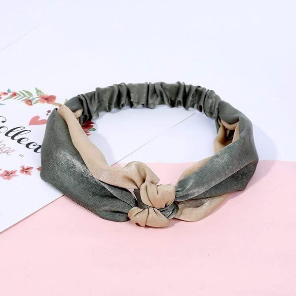 Fashion Women Elegant Soft Headband Vintage Cross Knot Elastic Hair Bands  Solid Girls Hairband Hair Accessories