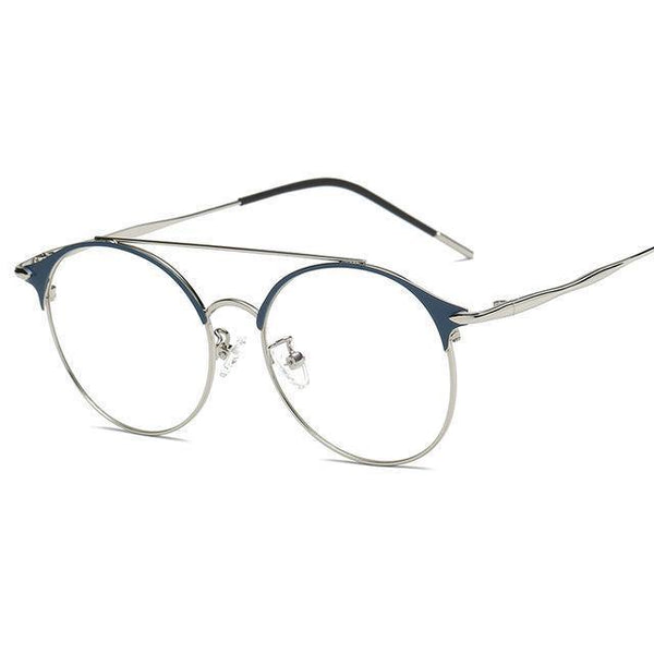 Planet Gates 3 Fashion Women Mens Computer Goggles Retro Metal Blue Light Blocking Glasses Round Gaming Glasses UV400