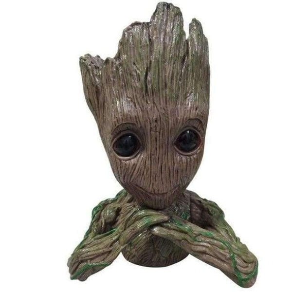 Planet Gates 3 Groot Shaped Desk Stationery Organizer Plastic Pen Holder Container for Office Accessories House Supplies