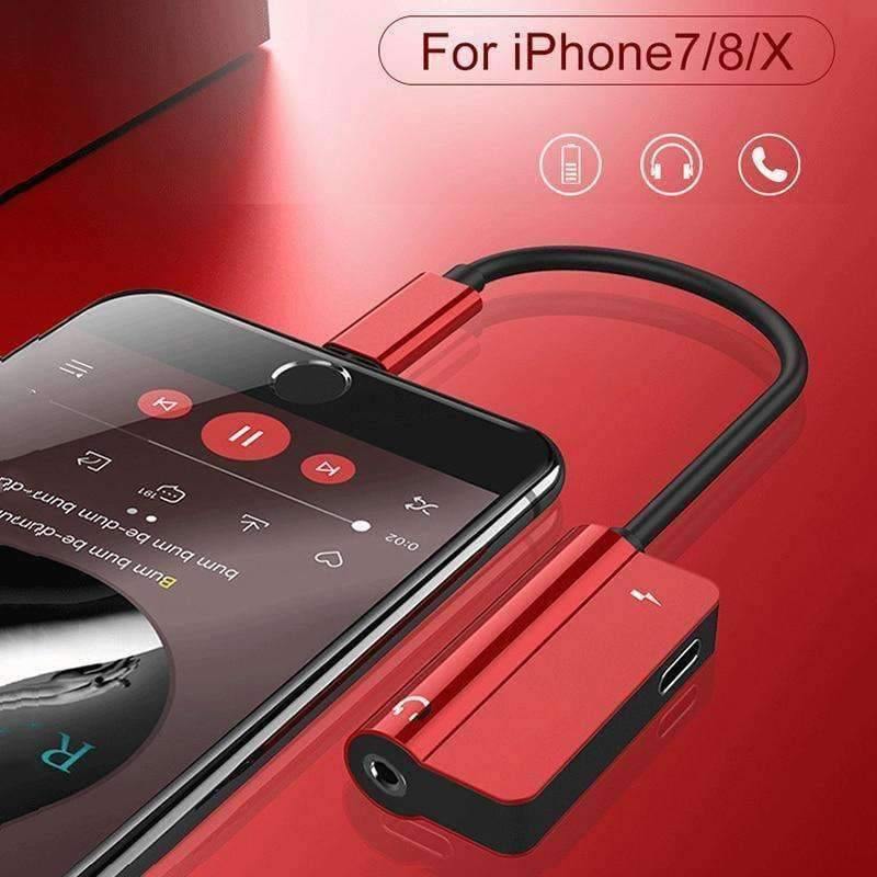 Planet Gates 3 in 1 For Lightning Adapter to 3.5mm Headphone Jack For iPhone 7 8 Charging Audio Adapter For iPhone X Charger Splitter