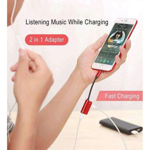 Planet Gates 3 in 1 For Lightning Adapter to 3.5mm Headphone Jack For iPhone 7 8 Charging Audio Adapter For iPhone X Charger Splitter