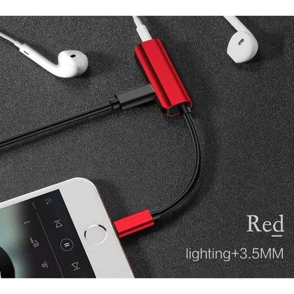 Planet Gates 3 in 1 For Lightning Adapter to 3.5mm Headphone Jack For iPhone 7 8 Charging Audio Adapter For iPhone X Charger Splitter