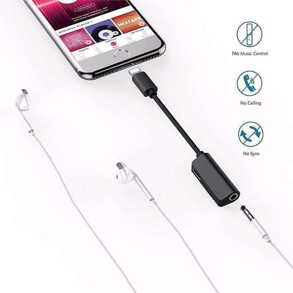 Planet Gates 3 in 1 For Lightning Adapter to 3.5mm Headphone Jack For iPhone 7 8 Charging Audio Adapter For iPhone X Charger Splitter