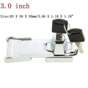 Planet Gates 3 inch 1PC Silver Chromed Plated Zinc Alloy Drawer Cabinet Box Desk Hasp Lock with 2 Keys (2.5inch/3Inch/4Inch) For Furniture Hardware