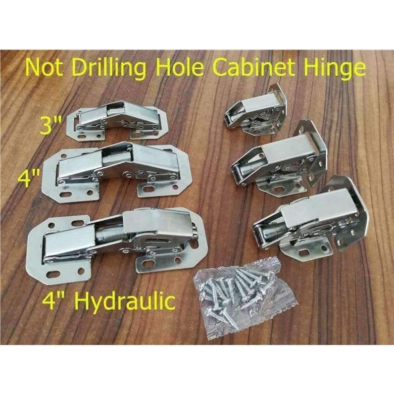 Planet Gates 3 inch 90 Degree Not Drilling Hole Cabinet Hinge Hydraulic  Cabinet Cupboard Door Hinges Soft Close Furniture hinges Hardware