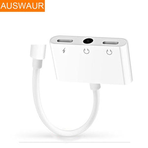 Planet Gates 3 Jack 3.5mm Audio Charger Splitter Adapter for iPhone 7 8 X 6 5 Adapter Cable Headphone Earphone Splitter Adapter