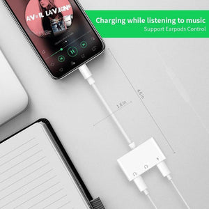 Planet Gates 3 Jack 3.5mm Audio Charger Splitter Adapter for iPhone 7 8 X 6 5 Adapter Cable Headphone Earphone Splitter Adapter