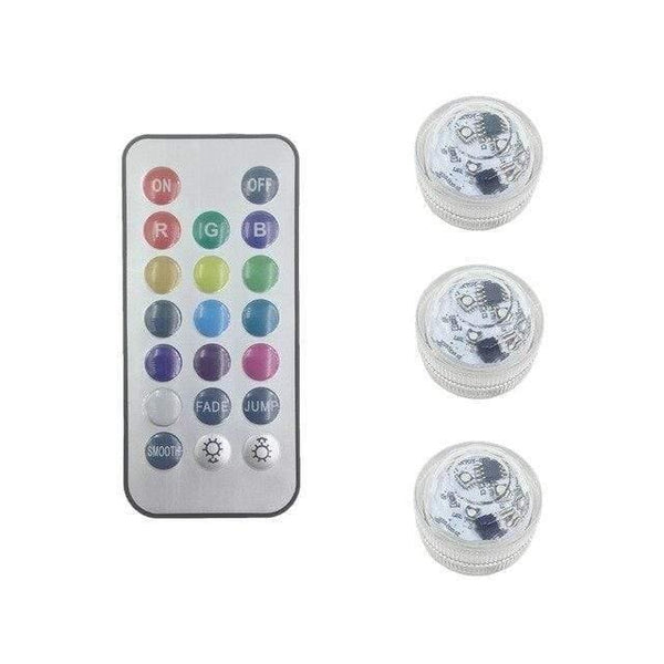 Waterproof Submersible LED Light RGB Underwater Bath Light For Wedding Tea Light Vase Bowl Party Xmas Holiday Decoration