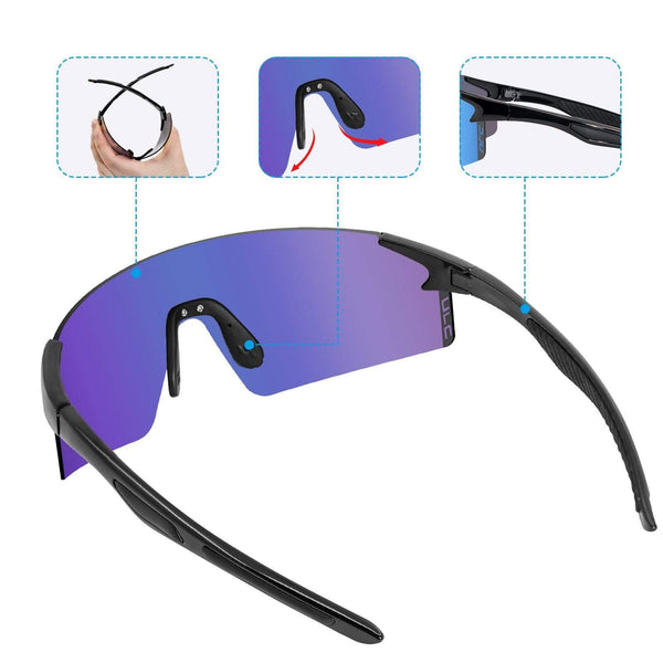 Planet Gates 3 Lens UV400 Cycling Sunglasses TR90 Sports Bicycle Glasses MTB Mountain Bike Fishing Hiking Riding Eyewear for men women