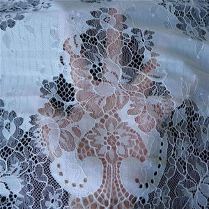 Planet Gates 3 M Embroidery French Soft Mesh Lace Fabric In Black Off White Chantilly Eyelash Lace Trim DIY Arts Crafts Sewing 40cm Wide