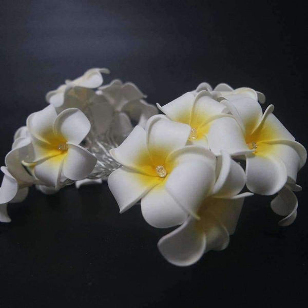 Planet Gates 3 meter 20 leds Handmade frangipani LED String Lights, AA battery PE floral holiday lighting,Event Party garland decoration,flower arrangement