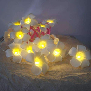 Planet Gates 3 meter 20 leds Handmade frangipani LED String Lights, AA battery PE floral holiday lighting,Event Party garland decoration,flower arrangement