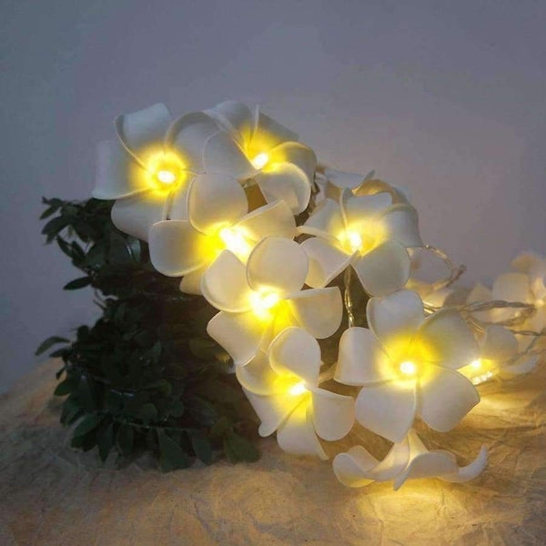 Planet Gates 3 meter 20 leds Handmade frangipani LED String Lights, AA battery PE floral holiday lighting,Event Party garland decoration,flower arrangement