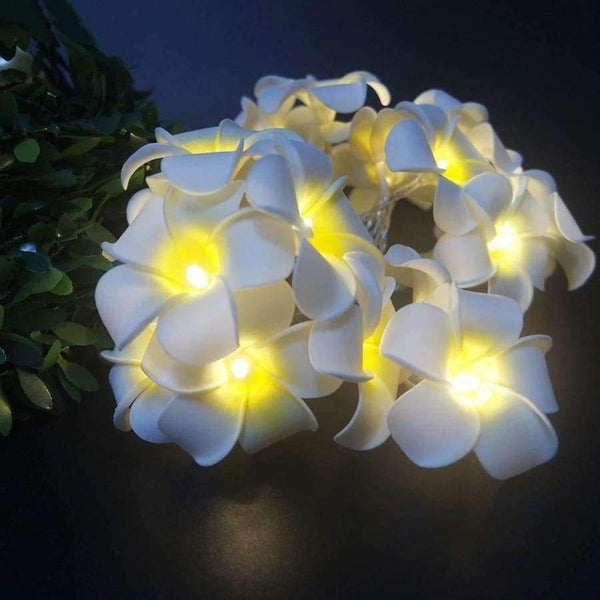 Planet Gates 3 meter 20 leds Handmade frangipani LED String Lights, AA battery PE floral holiday lighting,Event Party garland decoration,flower arrangement