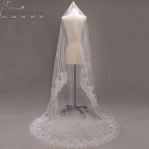 Planet Gates 3 Meter Ivory White Luxury Cathedral Wedding Veil Hot Sale Wedding Accessories Long Bridal Veils velos de novia