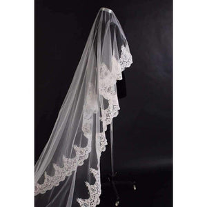 Planet Gates 3 Meter Ivory White Luxury Cathedral Wedding Veil Hot Sale Wedding Accessories Long Bridal Veils velos de novia