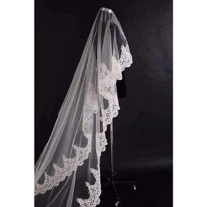 Planet Gates 3 Meter Ivory White Luxury Cathedral Wedding Veil Hot Sale Wedding Accessories Long Bridal Veils velos de novia