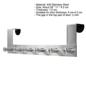 Planet Gates 3 Multifunctional Stainless Steel Hook Rack Hook Rail Coat Rack Home Storage Organization for Kitchen Bedroom Bathroom