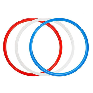 Planet Gates 3 Pack Silicone Sealing Ring for Instant Pot Accessories 6 Quart Seal Lasting BPA-Free Blue Red White
