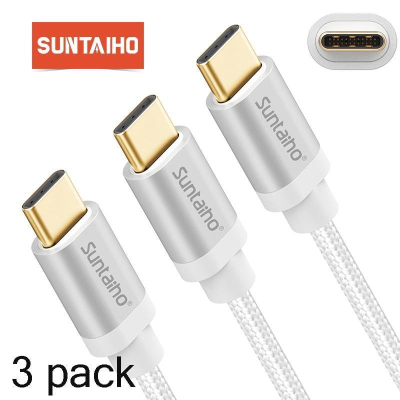 Planet Gates [3 PACK] Suntaiho usb c cable Fast Charging Type-c 3.1 pocophone f1 data Cord Phone Charger For Samsung S9 S8 note9 xiomi huawei