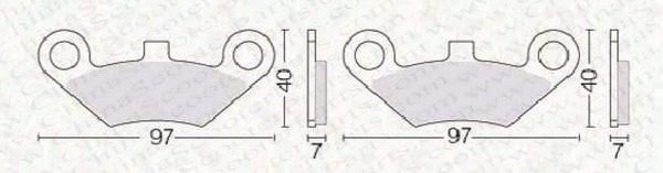 Planet Gates 3 Pairs Semi metallic Front Rear Brake Pad For CFmoto CF500 500 500CC  CF600 600 600CC X5 X6 X8 U5 ATV UTV Shineary