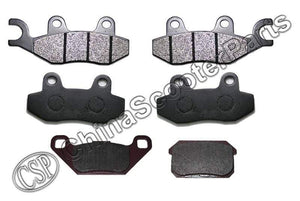 Planet Gates 3 Pairs Semi metallic Front Rear Brake Pad For KAZUMA STELS 500GT 500CC ATV UTV