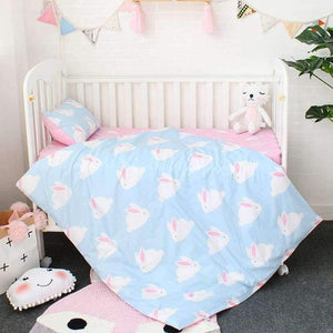 Planet Gates 3 Pcs Baby Bedding Set For Girls Pure Cotton Woven Cartoon Crib Bed Linen For Children Include Duvet Cover Flat Sheet Pillowcase