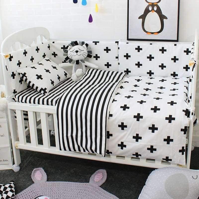 Planet Gates 3 Pcs Baby Cot Bedding Set Soft Breathable Cotton Bed Linen For Children Including Quilt Pillow Bumper Flat Sheet Cradle Kit For Kids
