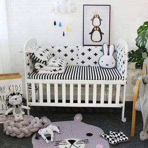 Planet Gates 3 Pcs Baby Cot Bedding Set Soft Breathable Cotton Bed Linen For Children Including Quilt Pillow Bumper Flat Sheet Cradle Kit For Kids