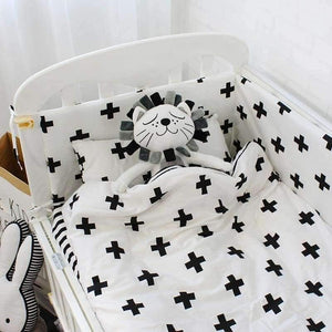 Planet Gates 3 Pcs Baby Cot Bedding Set Soft Breathable Cotton Bed Linen For Children Including Quilt Pillow Bumper Flat Sheet Cradle Kit For Kids